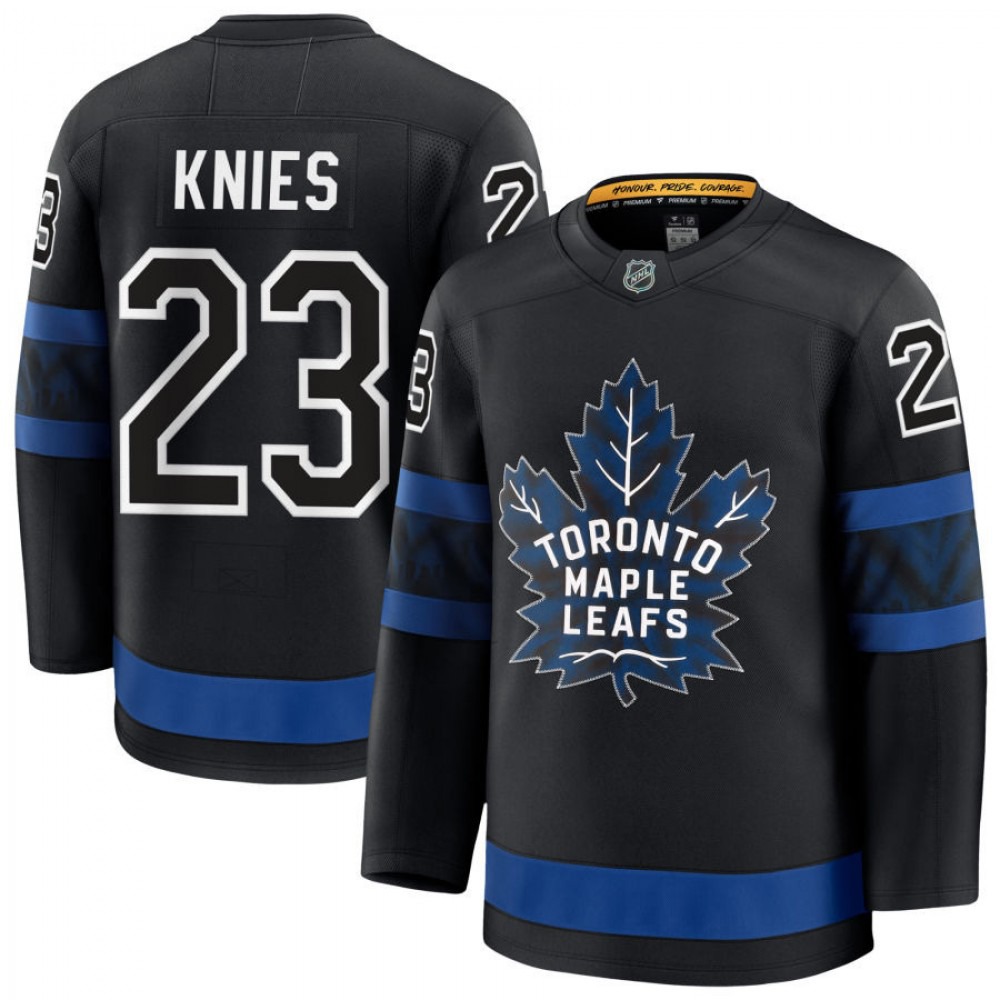 Matthew Knies Toronto Maple Leafs Alternate Premium Jersey - Black-Pro Kit Vault | Brand New 26/27 Sports Jerseys